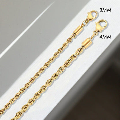 Bianca Rope Chain Gold Halskjede