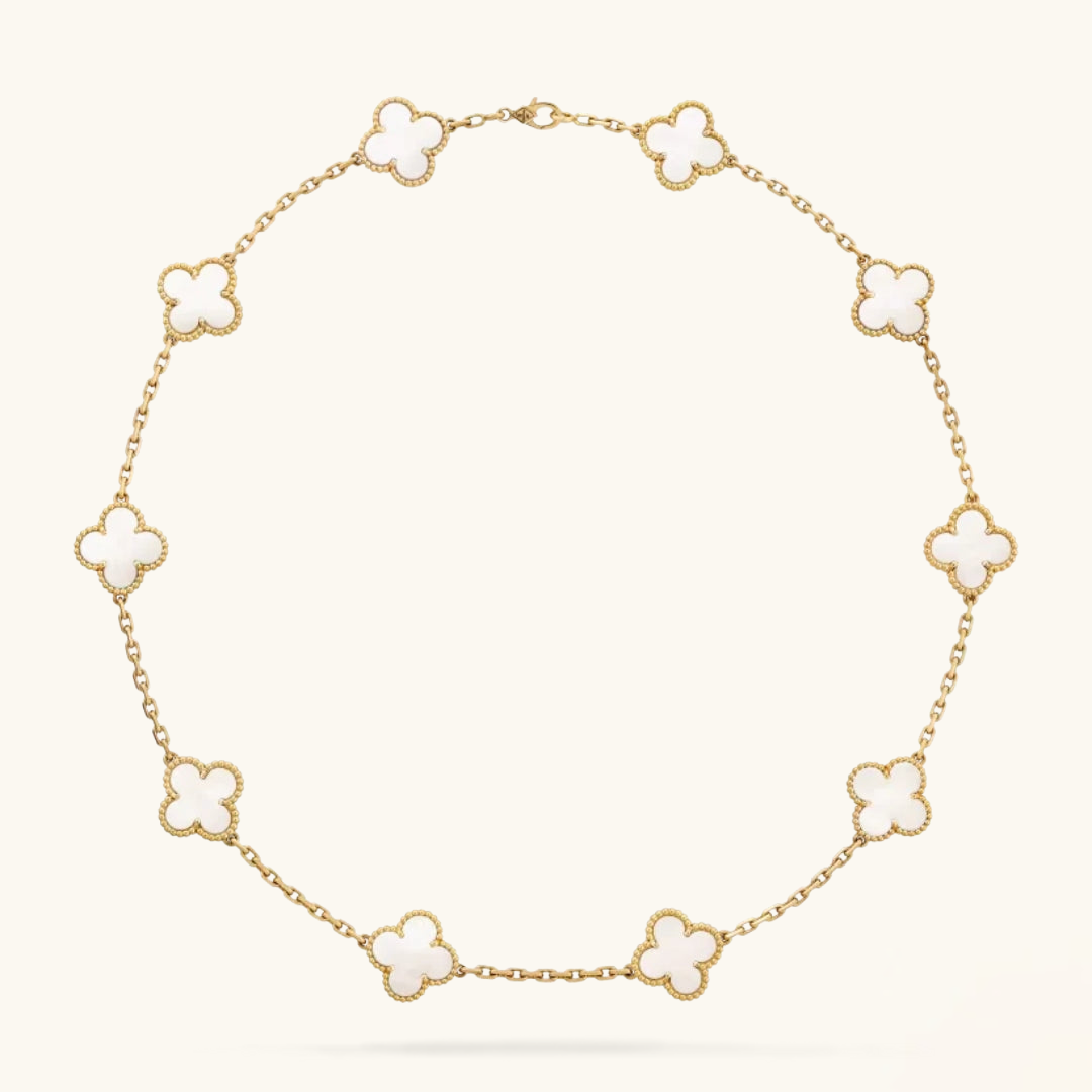 CLOVER | 10 Motive White Necklace