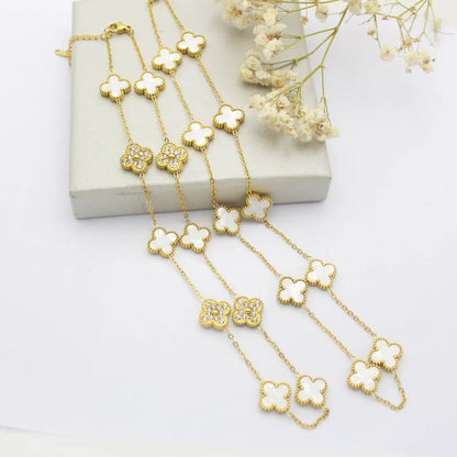 CLOVER | 10 Motive White Necklace