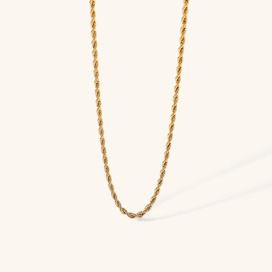 Calle Rope Chain Gold Halskjede