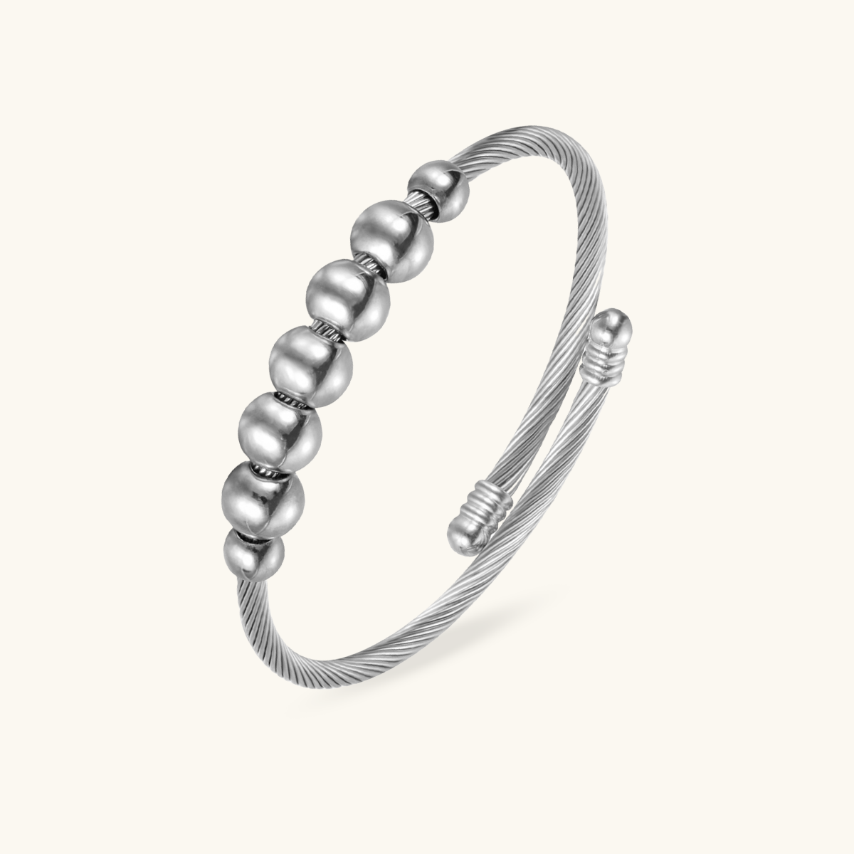 Calma Fidget Bangle Armbånd - Sølv