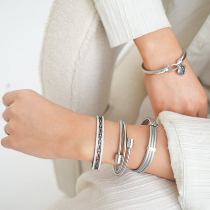 Ivy Stone Bangle Armbånd - Sølv