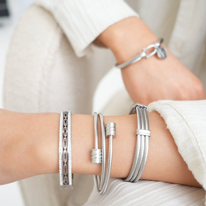 Ivy Stone Bangle Armbånd - Sølv