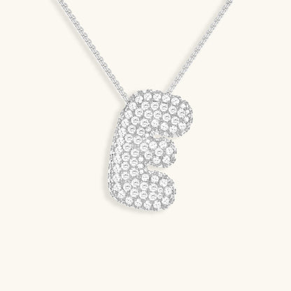 Bubble Initial Diamond Halskjede