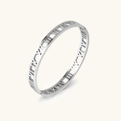 Hollow Numerals Bracelet - Silver