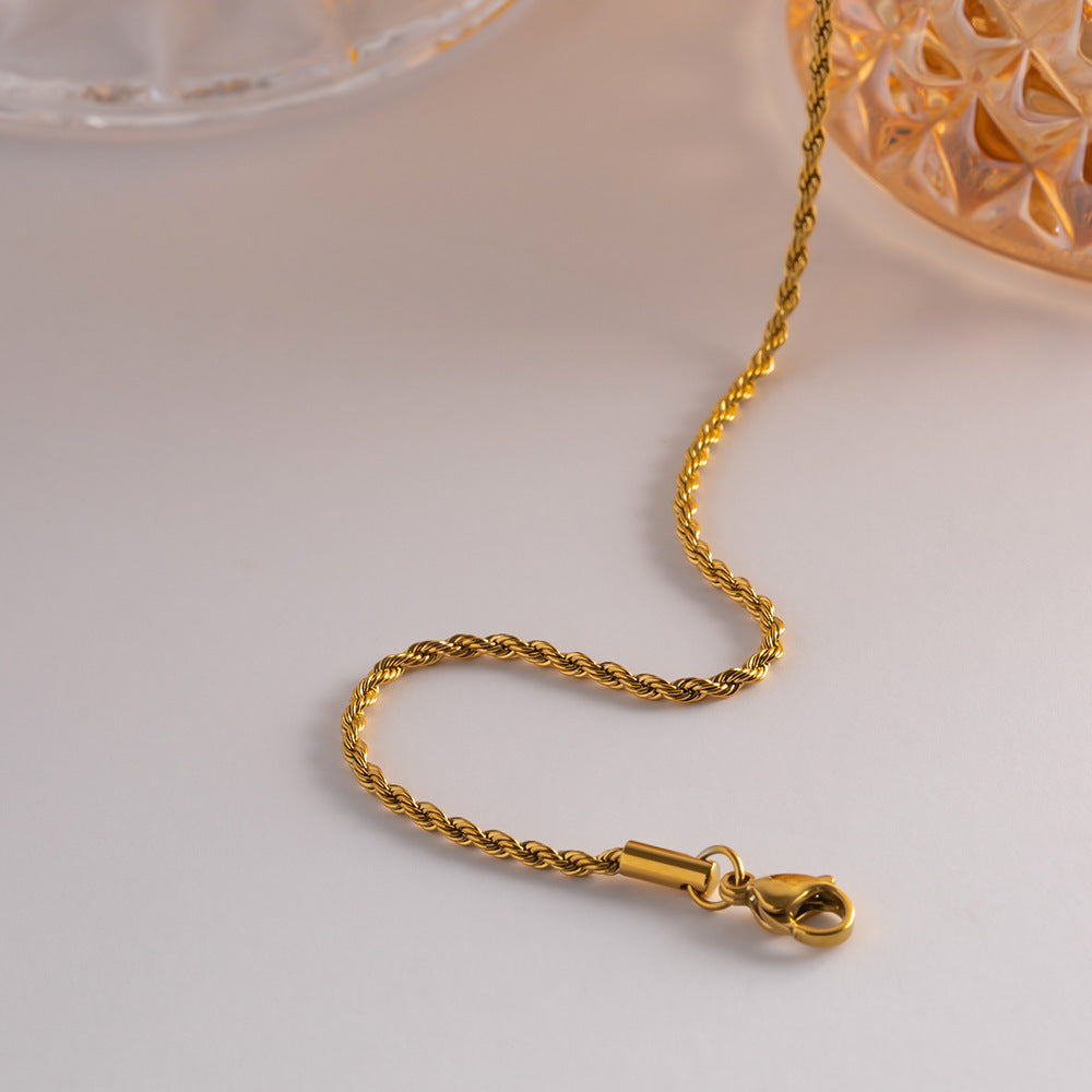 Calle Rope Chain Gold Halskjede