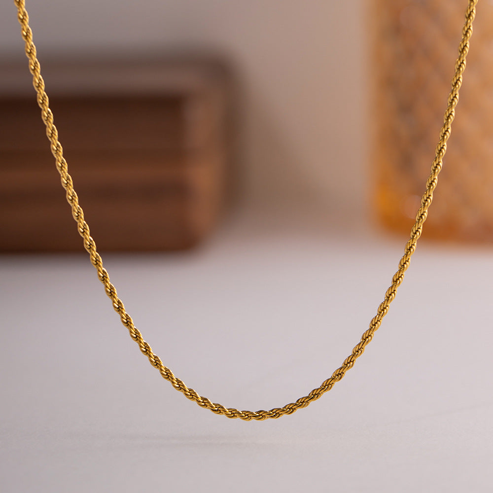 Calle Rope Chain Gold Halskjede