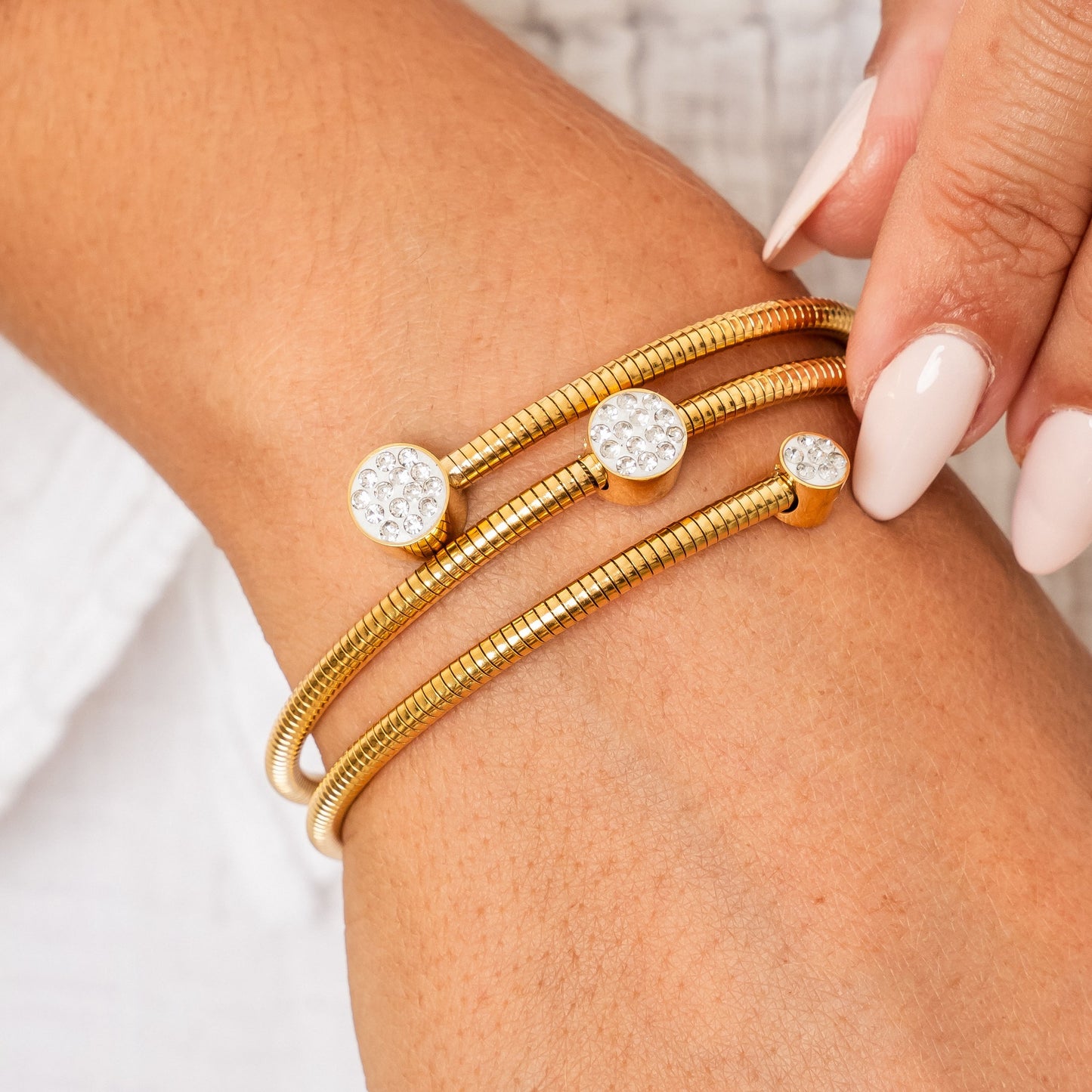 Stone Twister Bangle - Gull