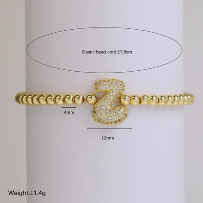 Bubble Initial Diamond Bracelet