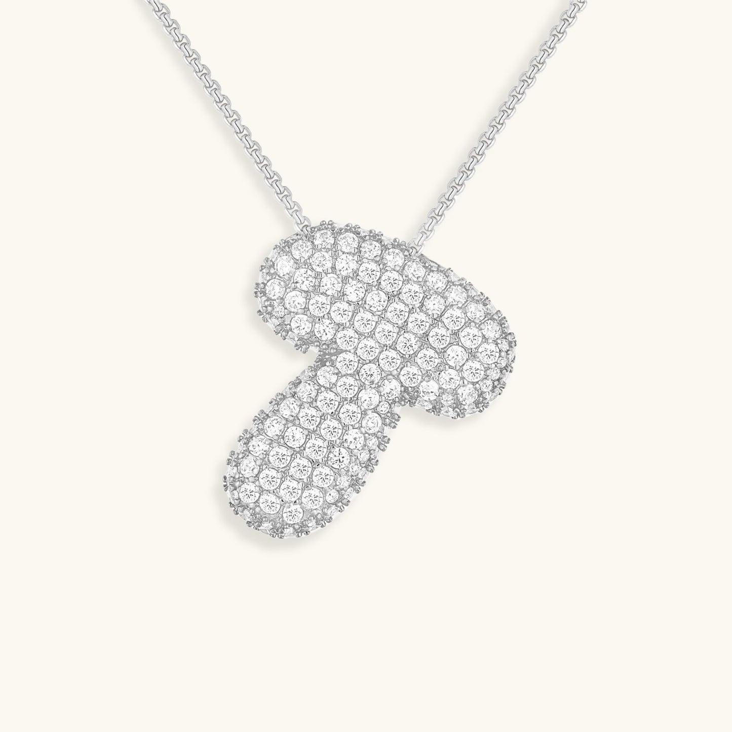 Bubble Initial Diamond Halskjede