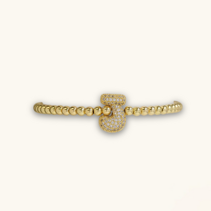 Bubble Initial Diamond Bracelet