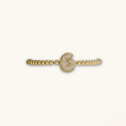 Bubble Initial Diamond Bracelet