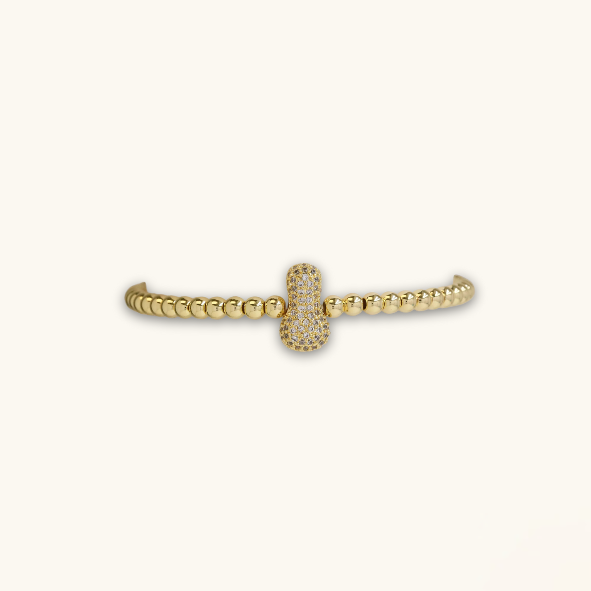 Bubble Initial Diamond Bracelet