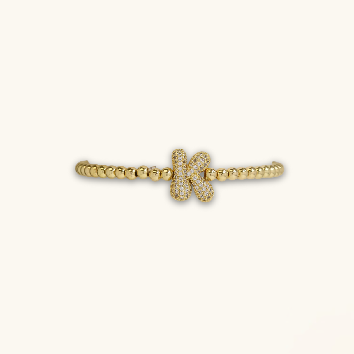 Bubble Initial Diamond Bracelet