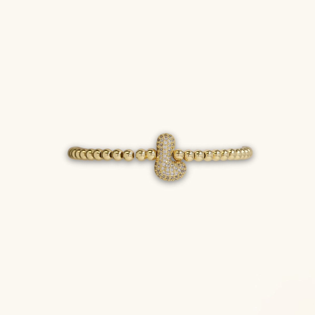 Bubble Initial Diamond Bracelet