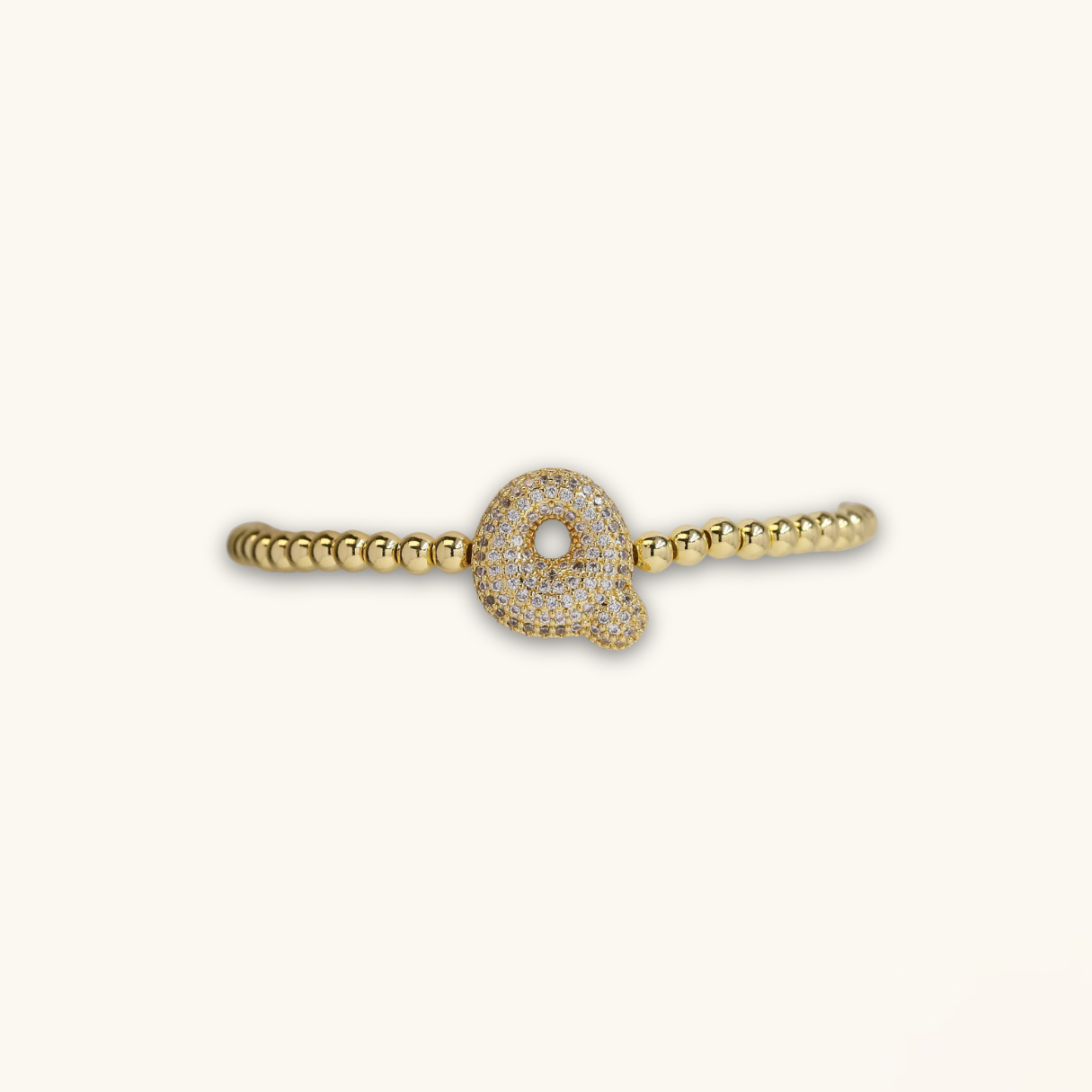 Bubble Initial Diamond Bracelet